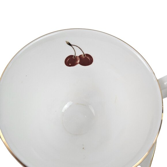 Royal Nobilta Teacup Saucer Set China Fruit Design Gold Trim England Vintage - Picture 6 of 8